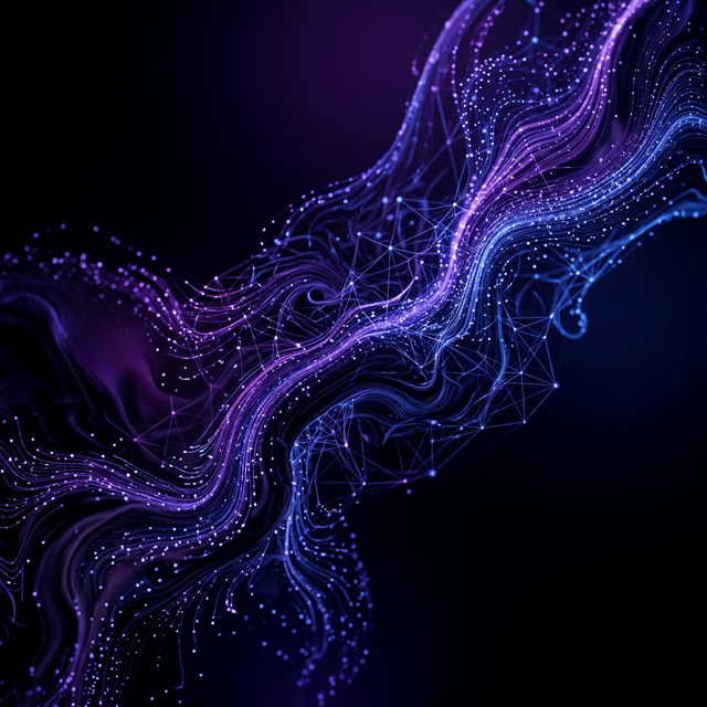 Abstract cinematic AI background